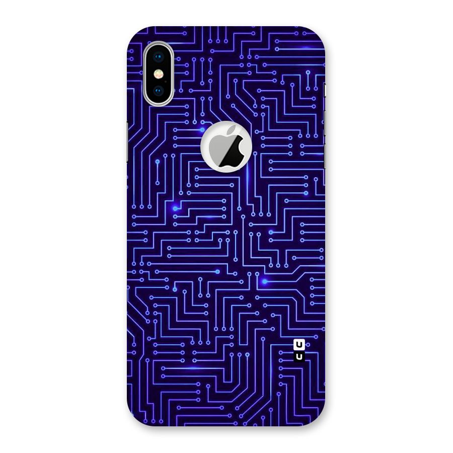 Dotting Lines Back Case for iPhone X Logo Cut