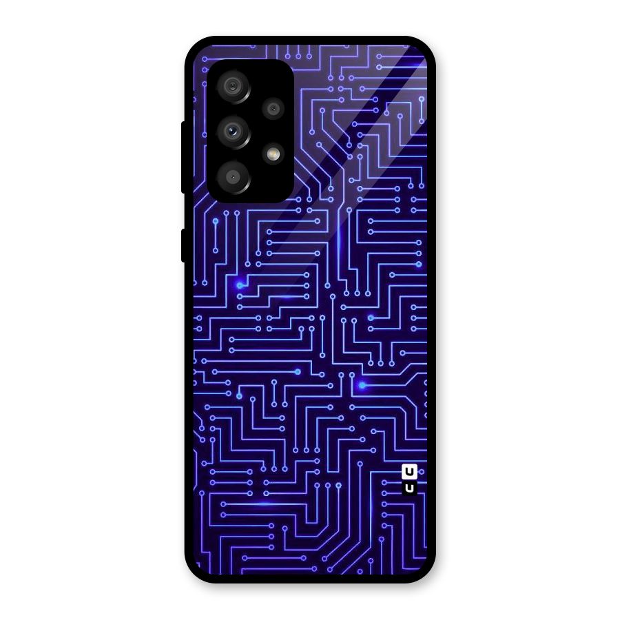 Dotting Lines Glass Back Case for Galaxy A32