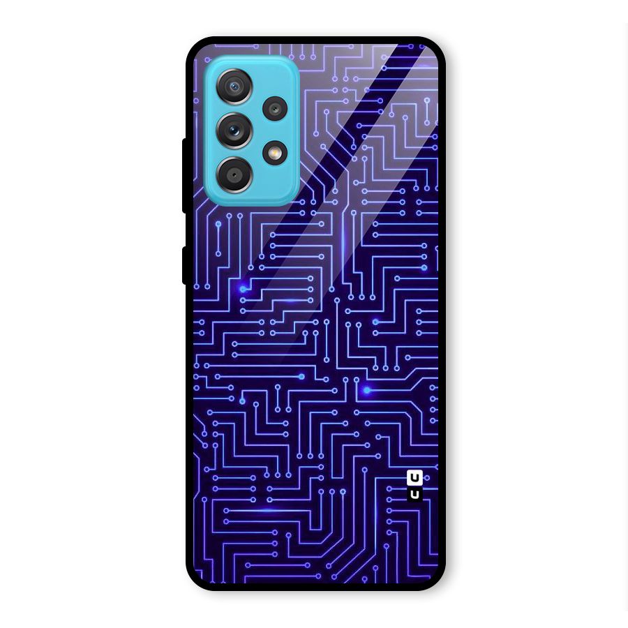 Dotting Lines Glass Back Case for Galaxy A52s 5G