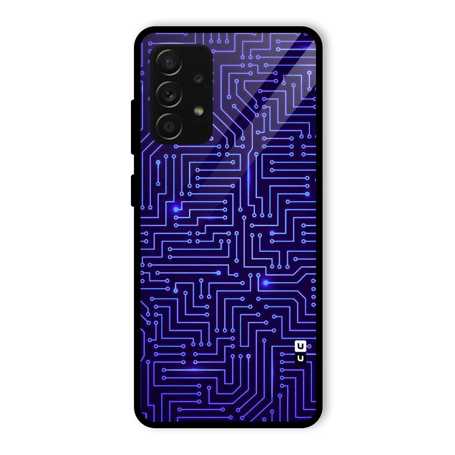 Dotting Lines Glass Back Case for Galaxy A53 5G