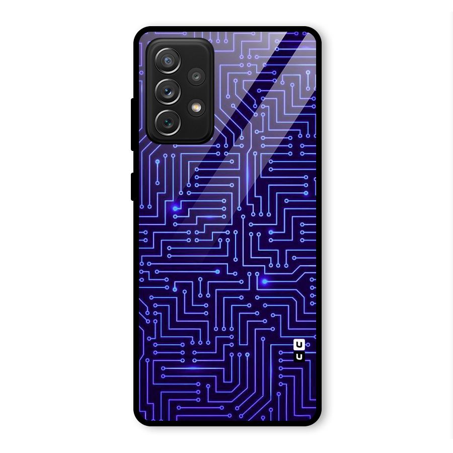 Dotting Lines Glass Back Case for Galaxy A72