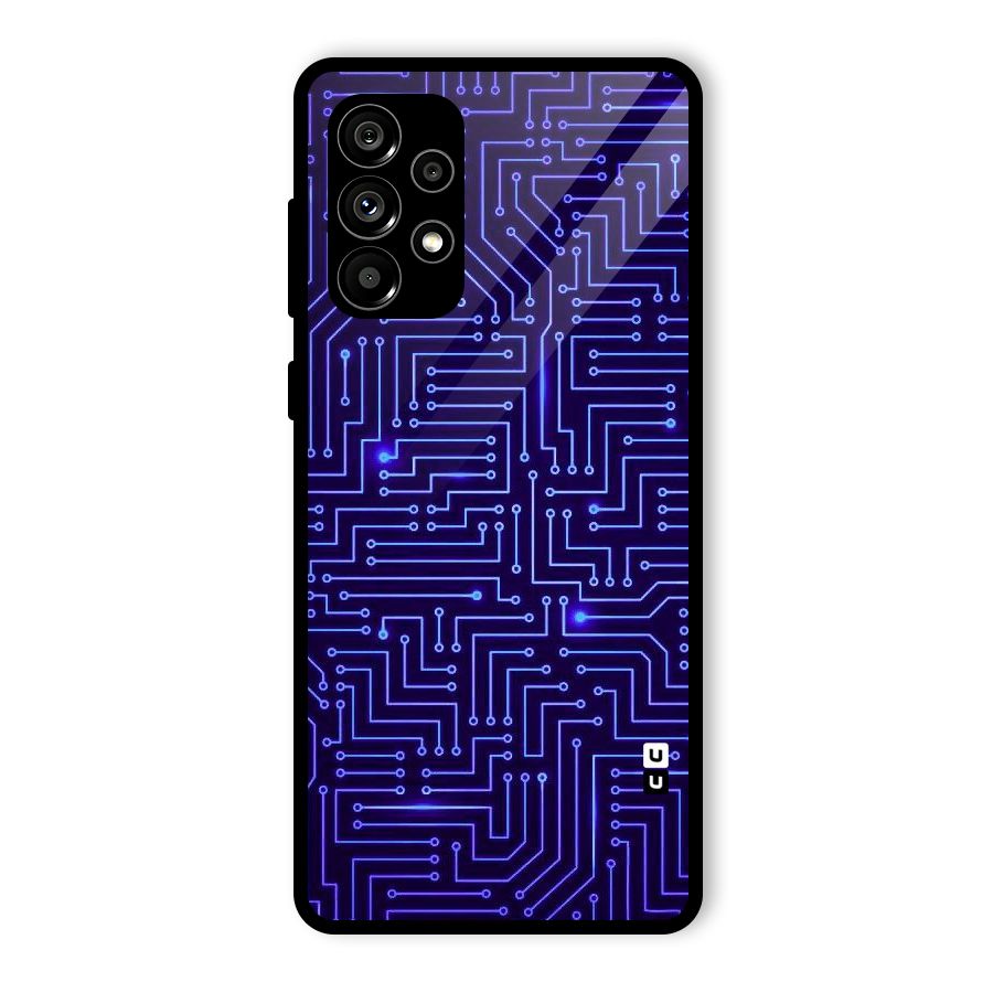 Dotting Lines Glass Back Case for Galaxy A73 5G