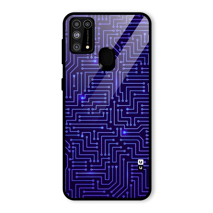 Dotting Lines Glass Back Case for Galaxy M31