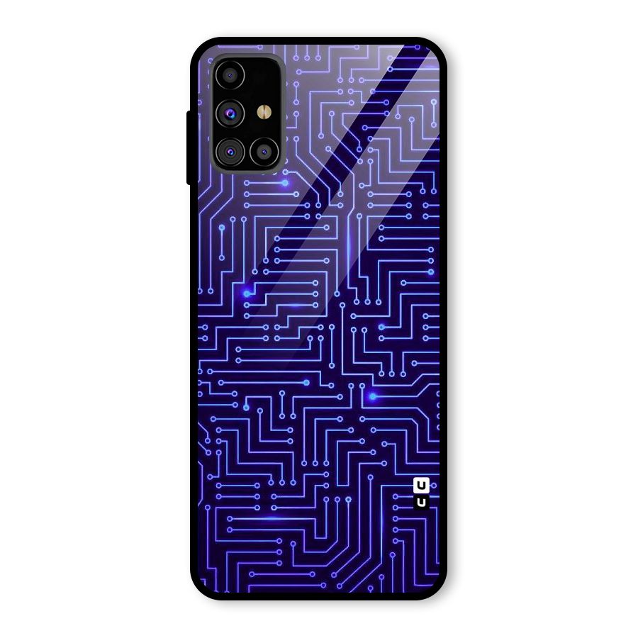 Dotting Lines Glass Back Case for Galaxy M31s