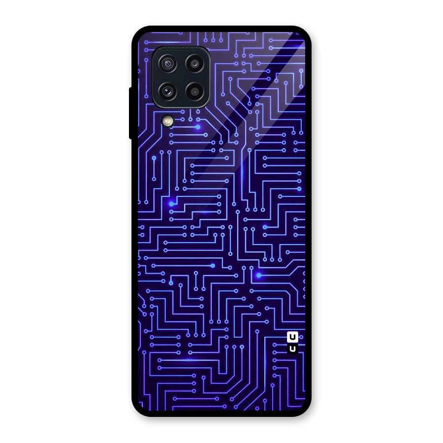 Dotting Lines Glass Back Case for Galaxy M32