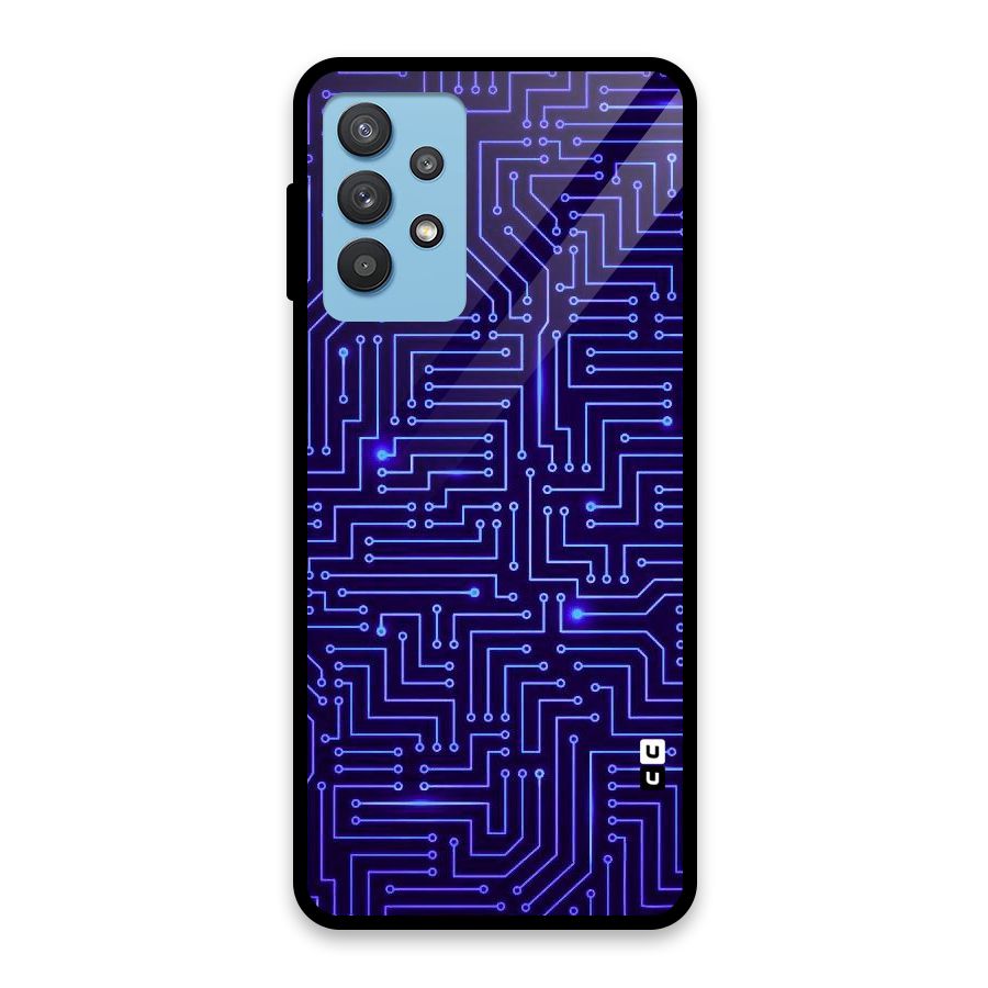Dotting Lines Glass Back Case for Galaxy M32 5G