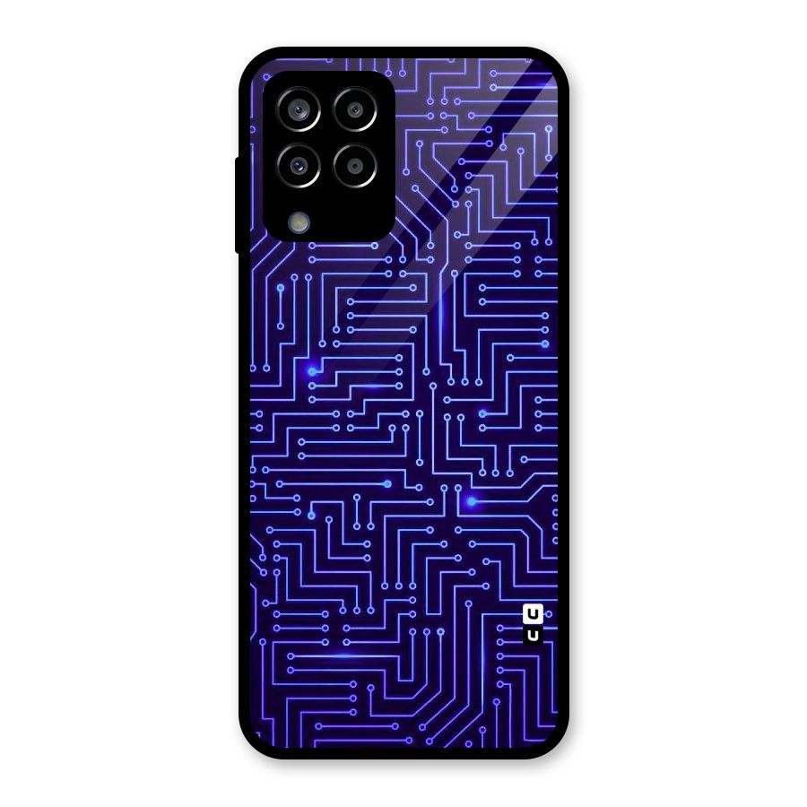 Dotting Lines Glass Back Case for Galaxy M33