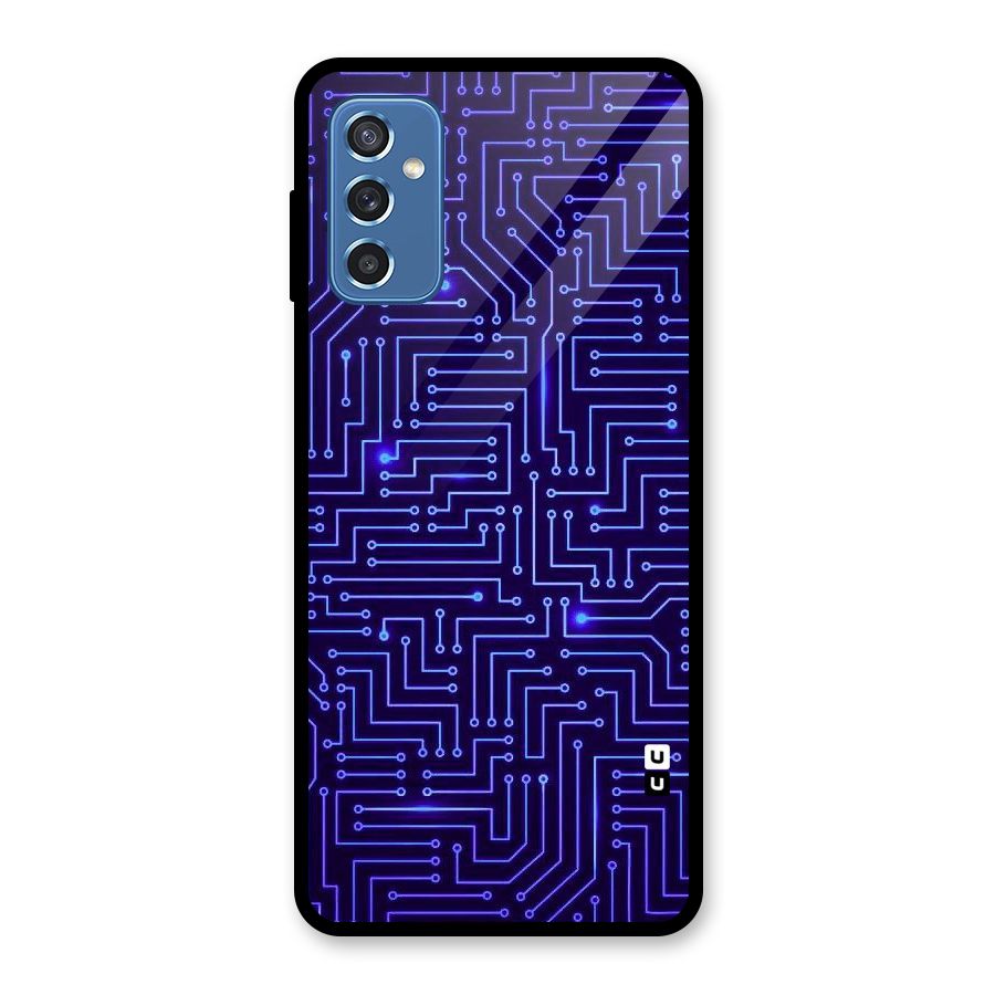 Dotting Lines Glass Back Case for Galaxy M52 5G