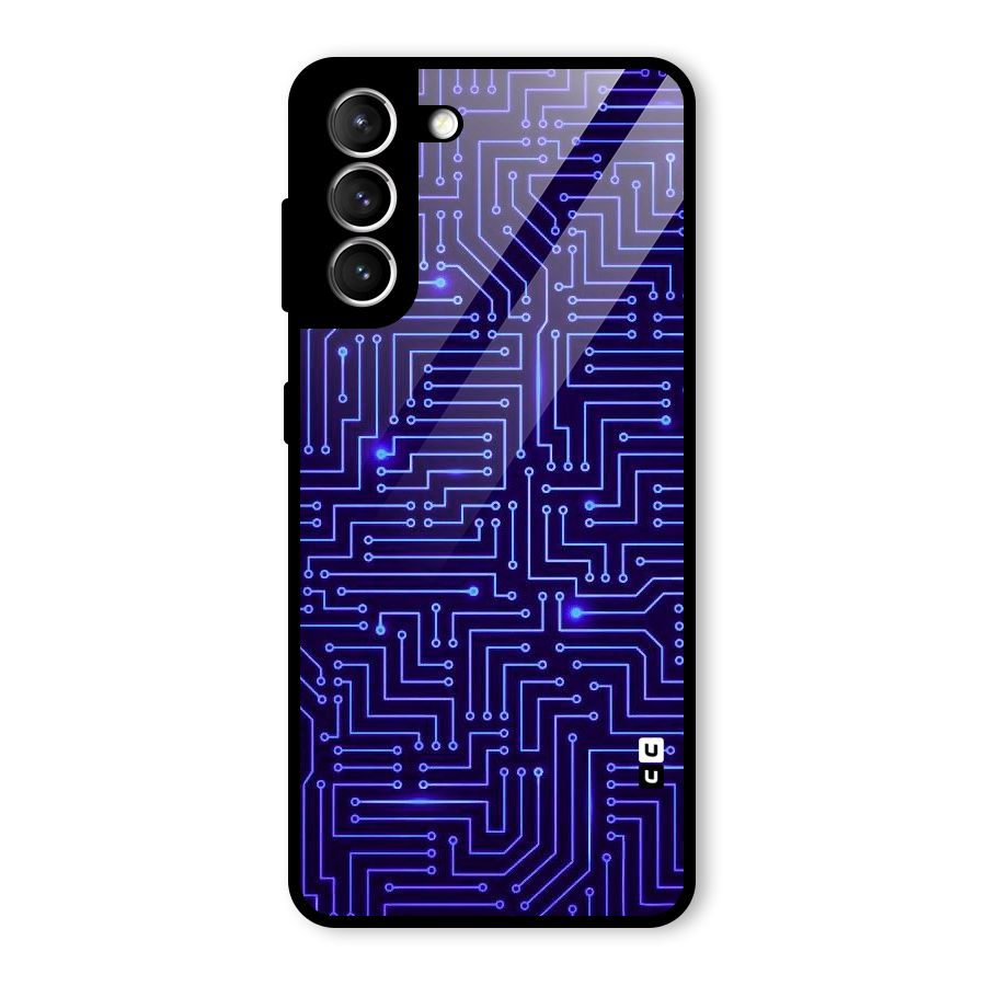 Dotting Lines Glass Back Case for Galaxy S21 5G
