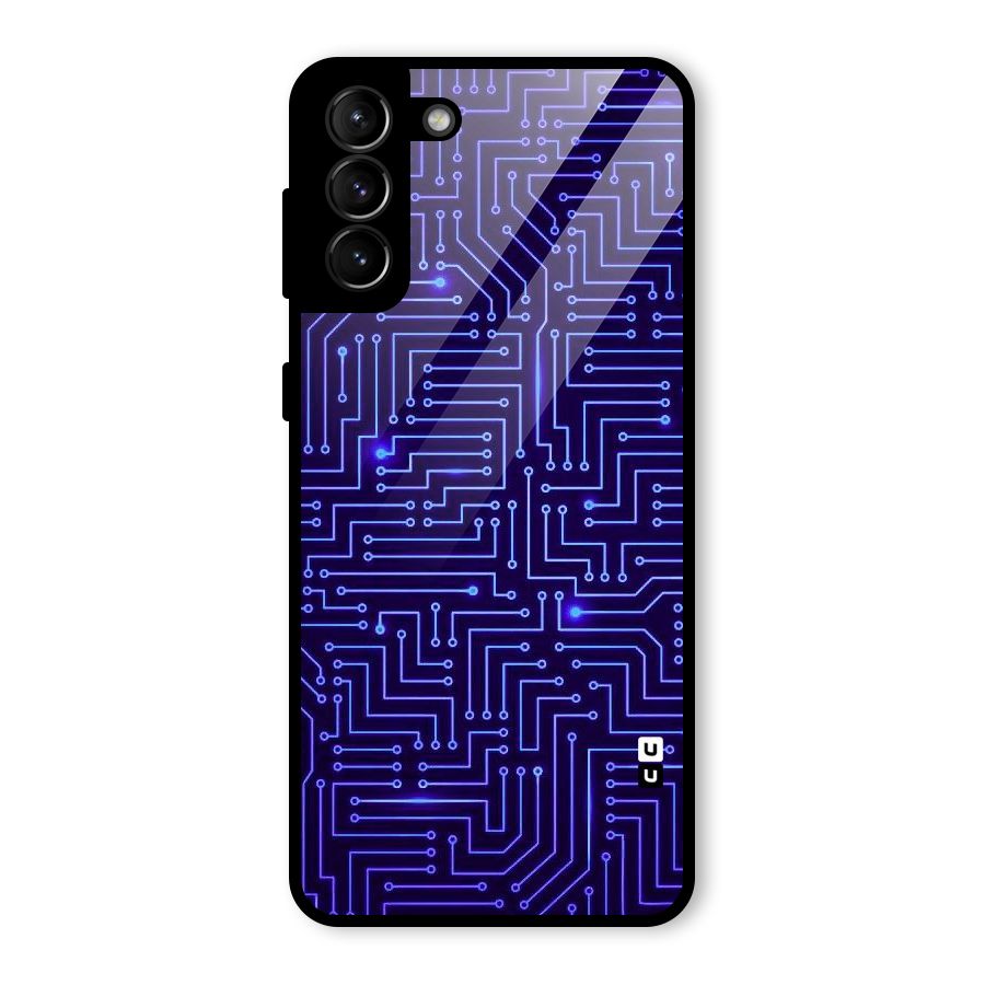 Dotting Lines Glass Back Case for Galaxy S21 Plus