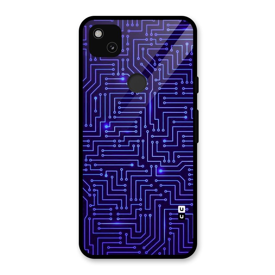 Dotting Lines Glass Back Case for Google Pixel 4a