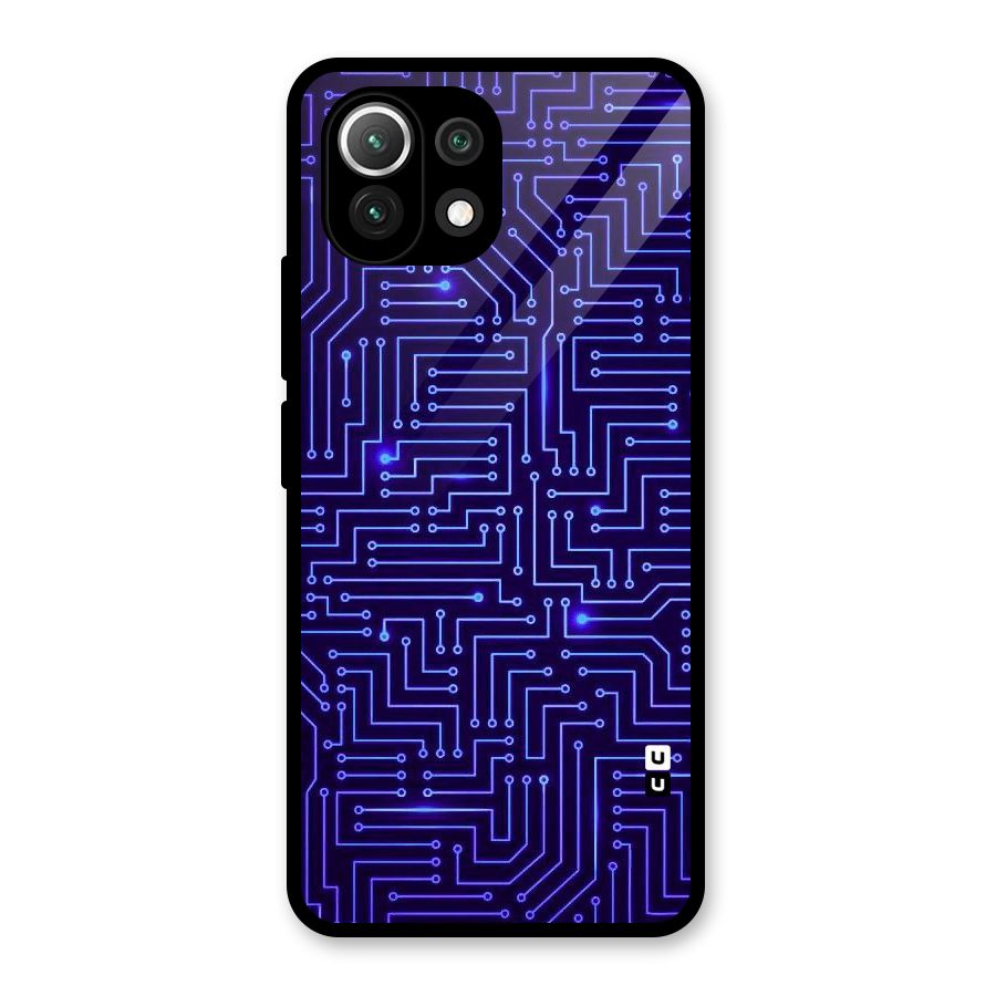 Dotting Lines Glass Back Case for Mi 11 Lite