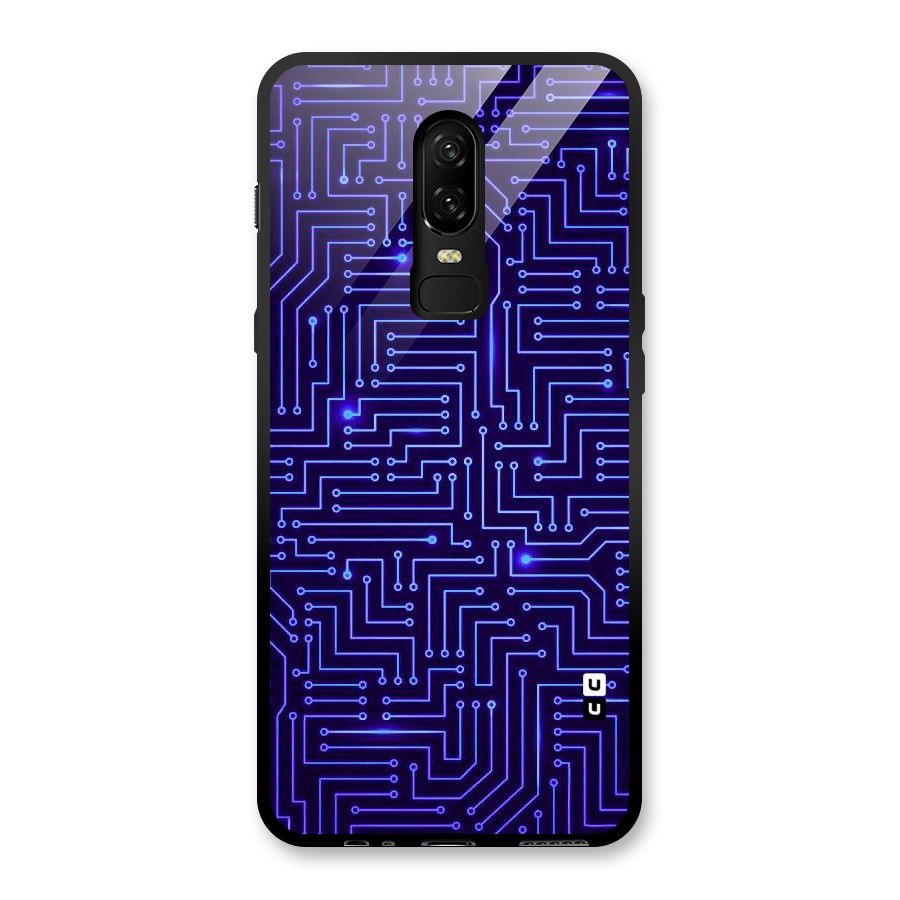 Dotting Lines Glass Back Case for OnePlus 6
