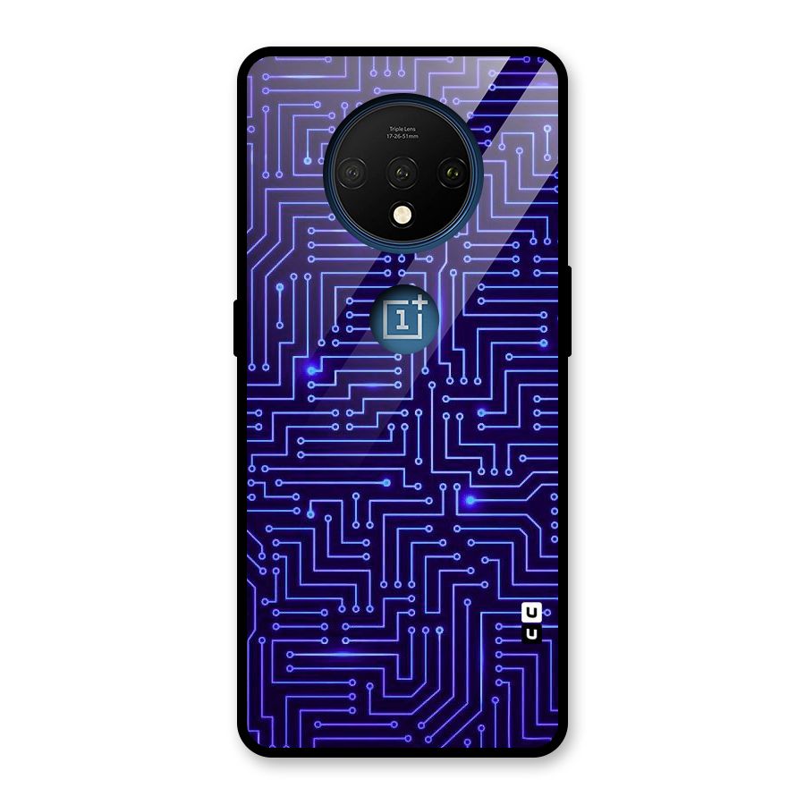 Dotting Lines Glass Back Case for OnePlus 7T