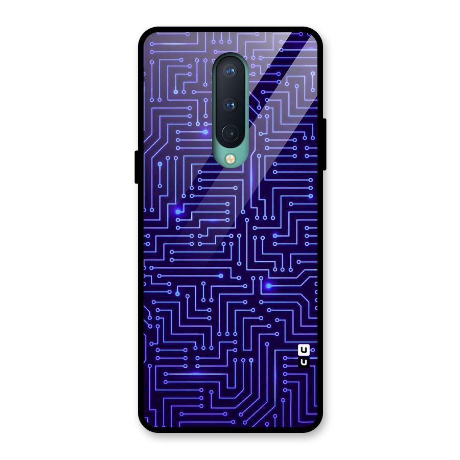 Dotting Lines Glass Back Case for OnePlus 8