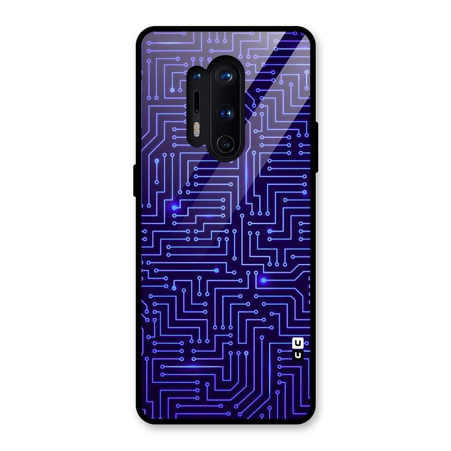 Dotting Lines Glass Back Case for OnePlus 8 Pro