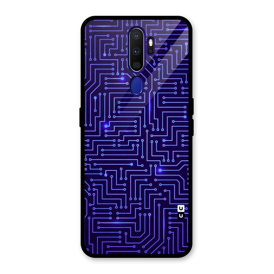 Dotting Lines Glass Back Case for Oppo A9 (2020)