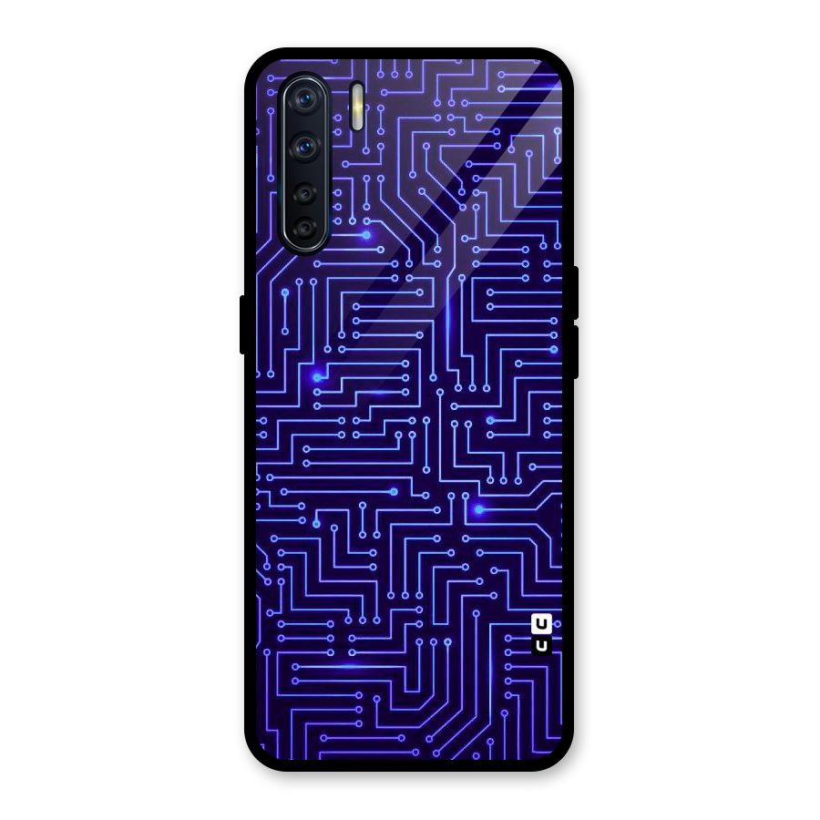 Dotting Lines Glass Back Case for Oppo F15
