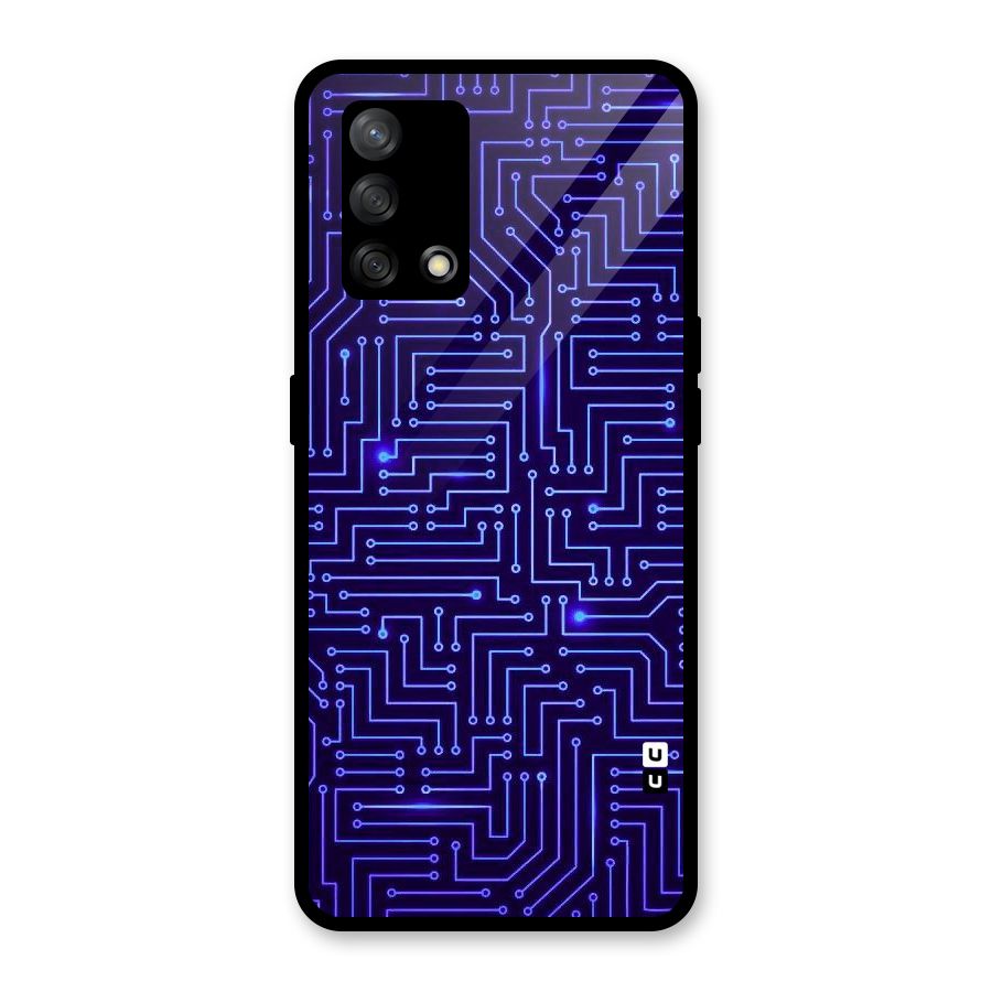 Dotting Lines Glass Back Case for Oppo F19