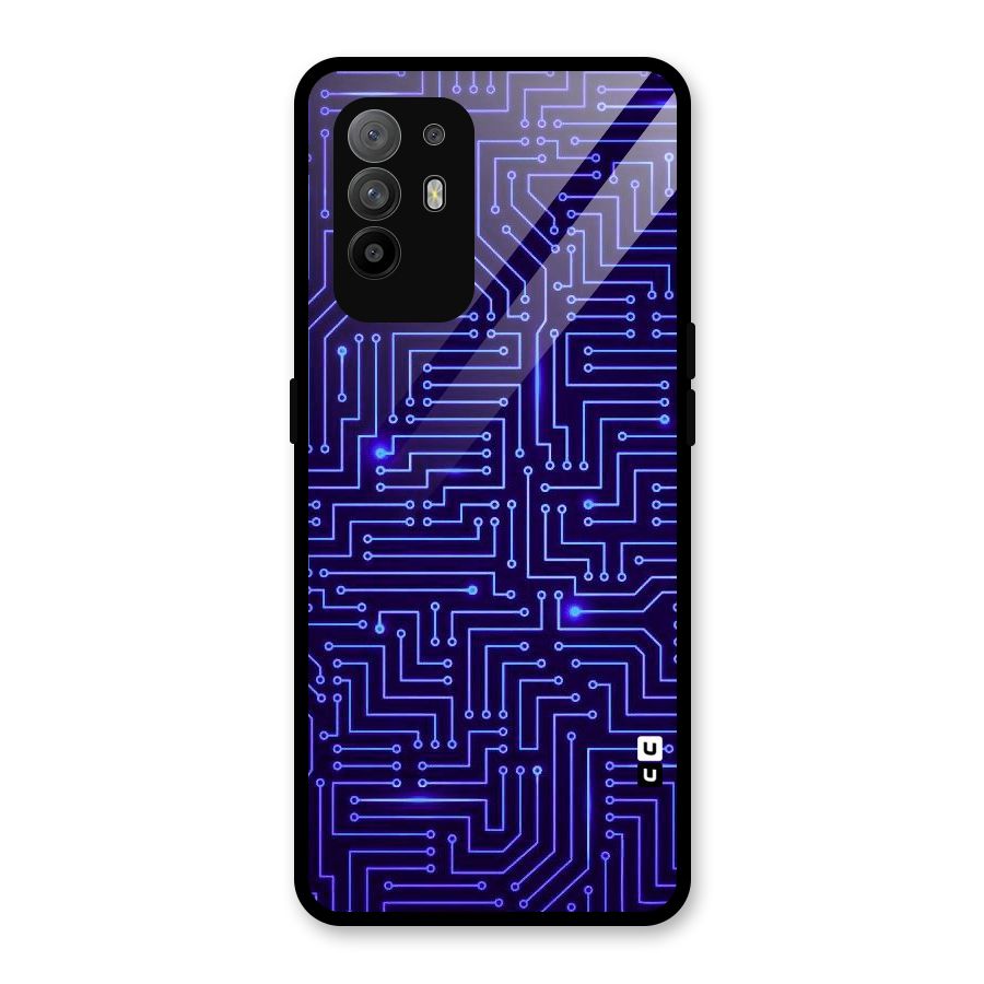 Dotting Lines Glass Back Case for Oppo F19 Pro Plus 5G