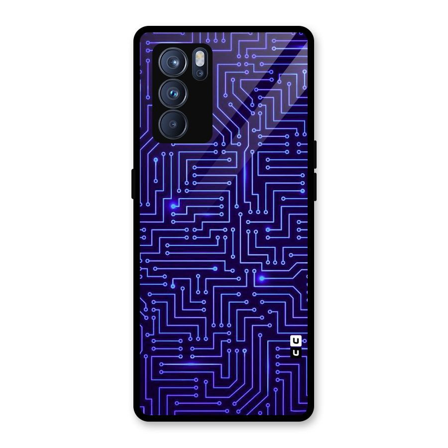 Dotting Lines Glass Back Case for Oppo Reno6 Pro 5G