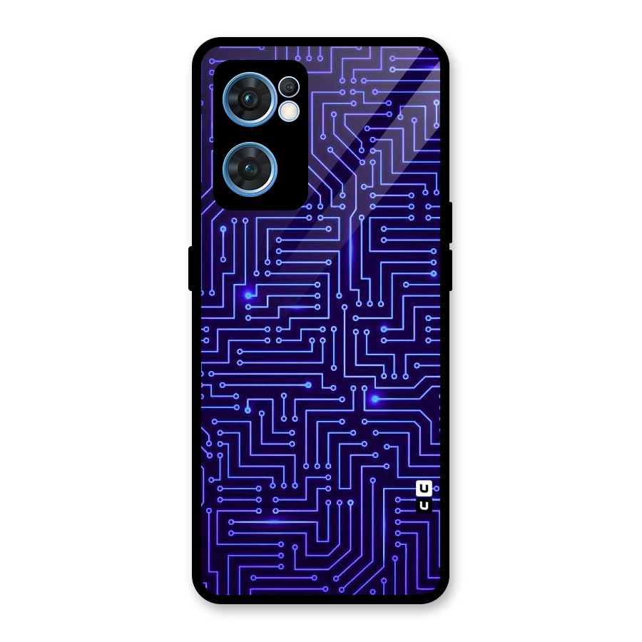 Dotting Lines Glass Back Case for Oppo Reno7 5G