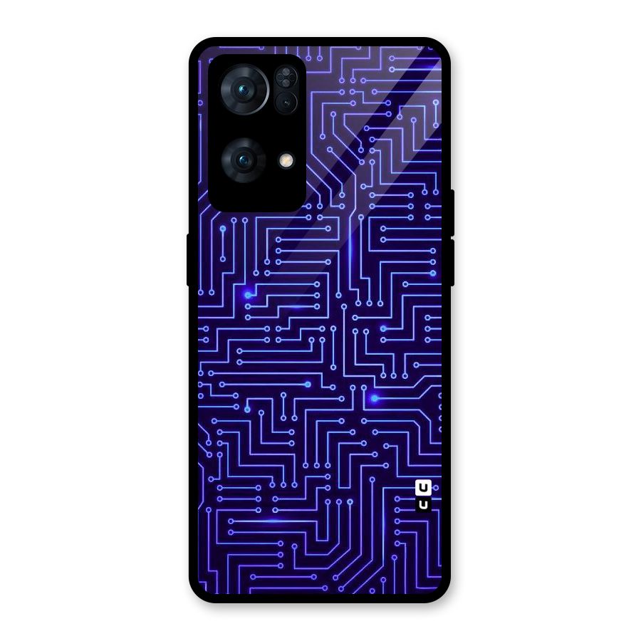 Dotting Lines Glass Back Case for Oppo Reno7 Pro 5G