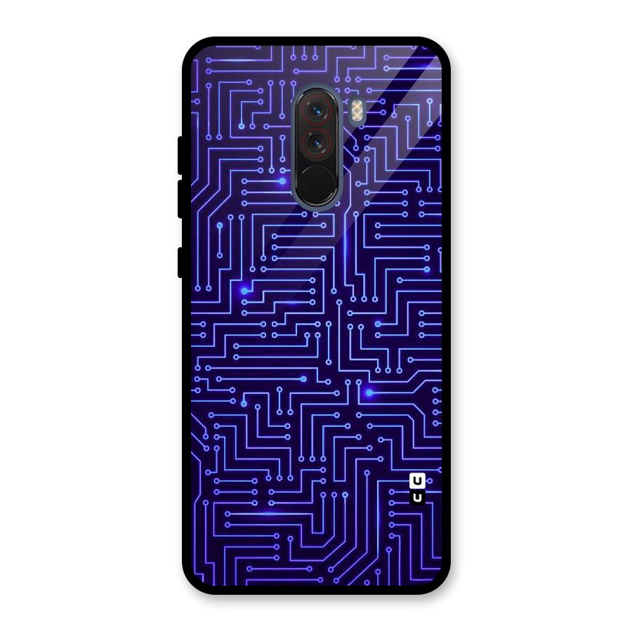 Dotting Lines Glass Back Case for Poco F1