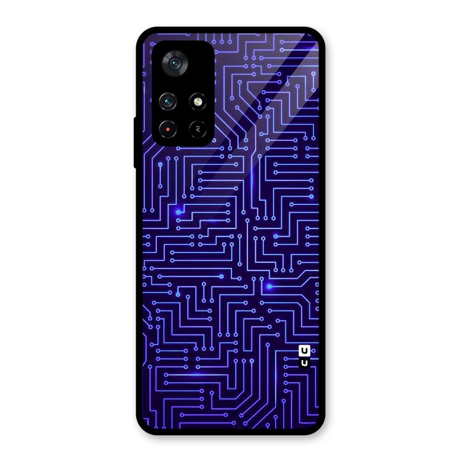 Dotting Lines Glass Back Case for Poco M4 Pro 5G