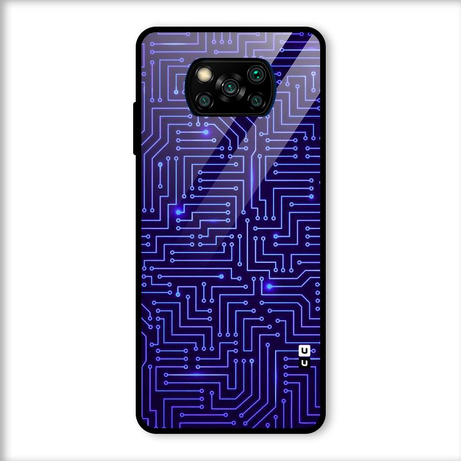 Dotting Lines Glass Back Case for Poco X3