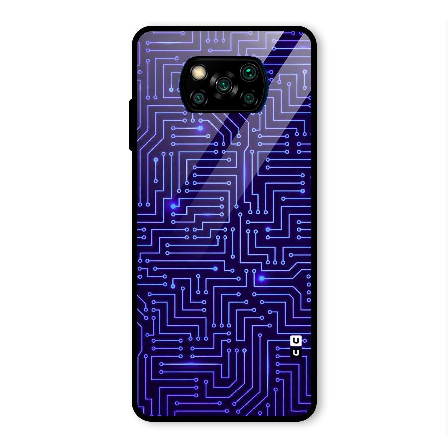 Dotting Lines Glass Back Case for Poco X3 Pro