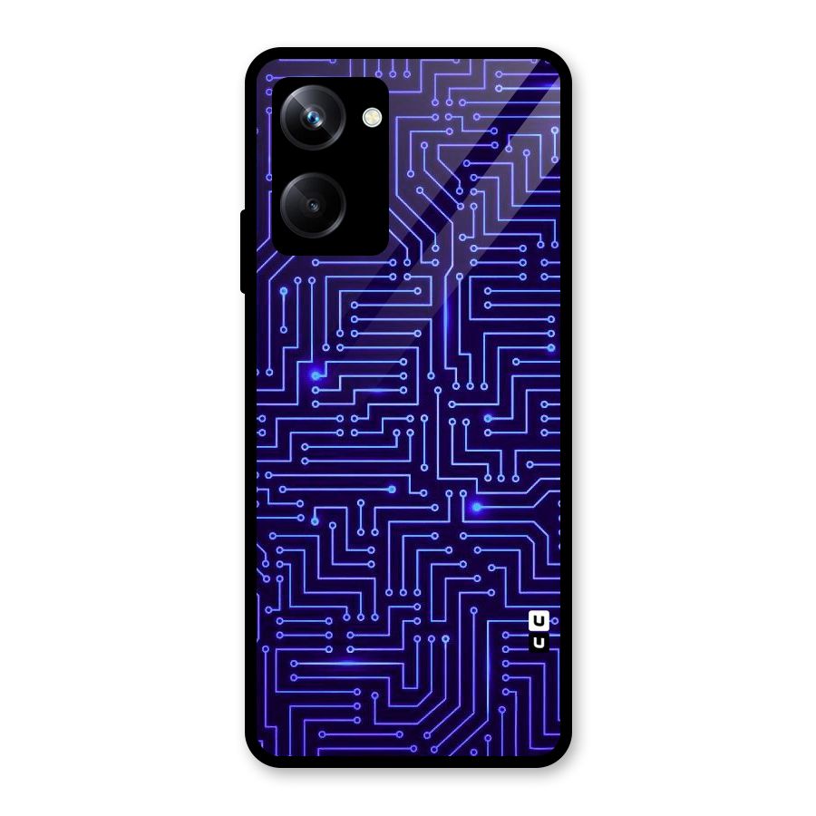 Dotting Lines Glass Back Case for Realme 10 Pro
