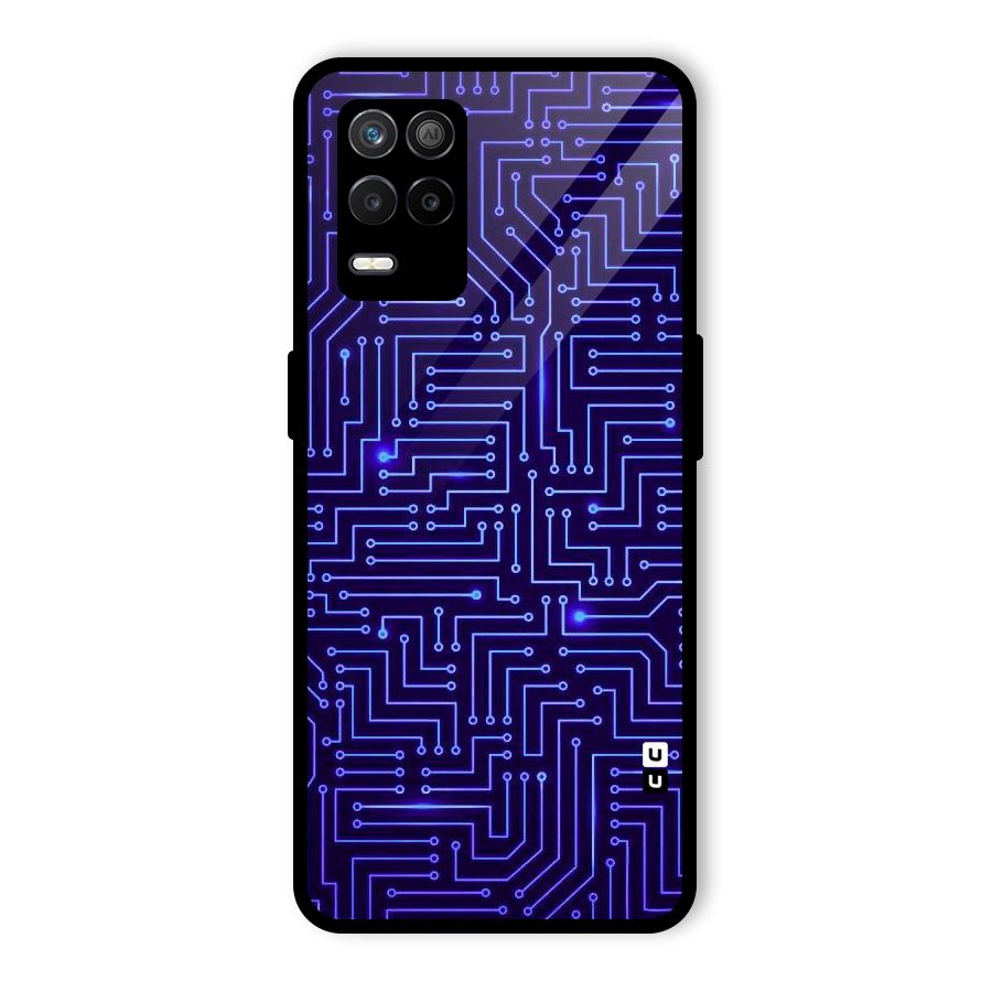 Dotting Lines Glass Back Case for Realme 8 5G