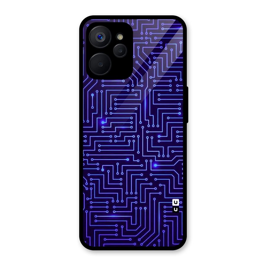 Dotting Lines Glass Back Case for Realme 9i 5G