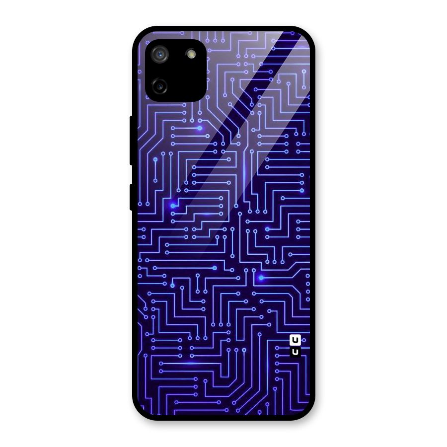 Dotting Lines Glass Back Case for Realme C11