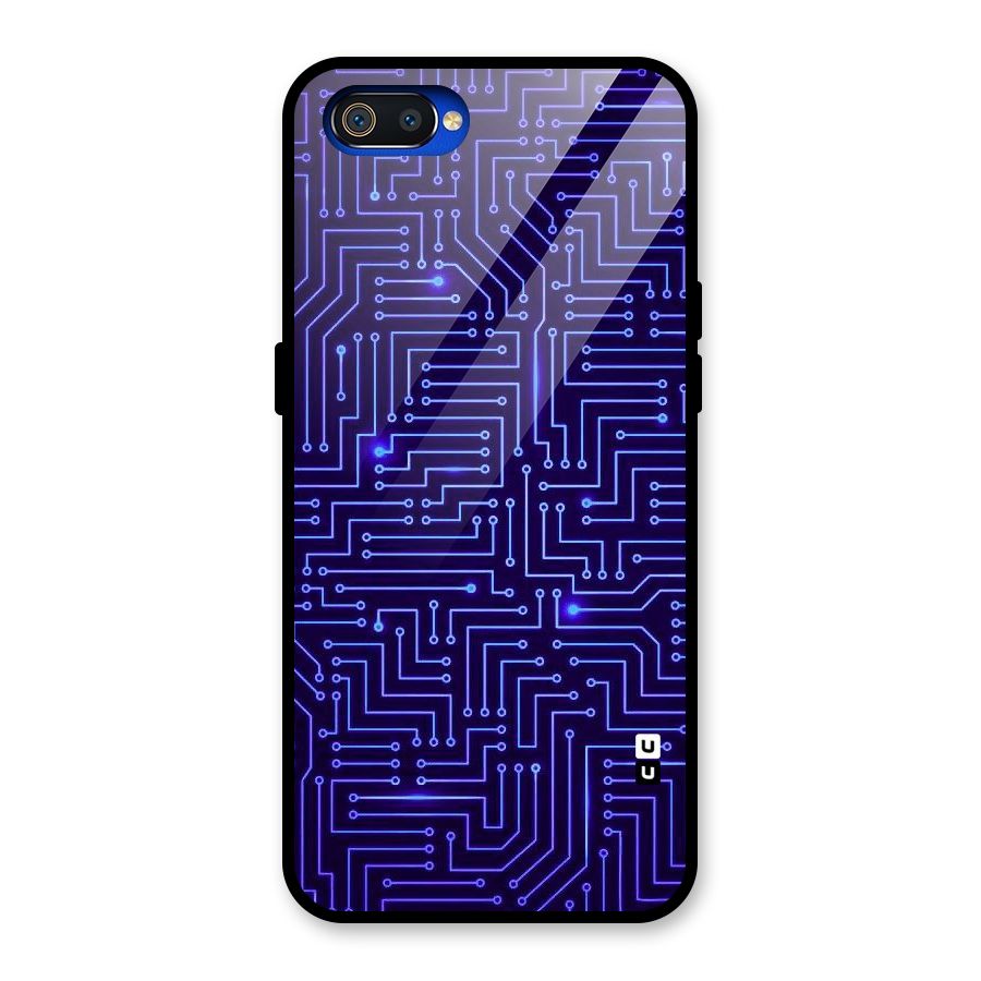 Dotting Lines Glass Back Case for Realme C2