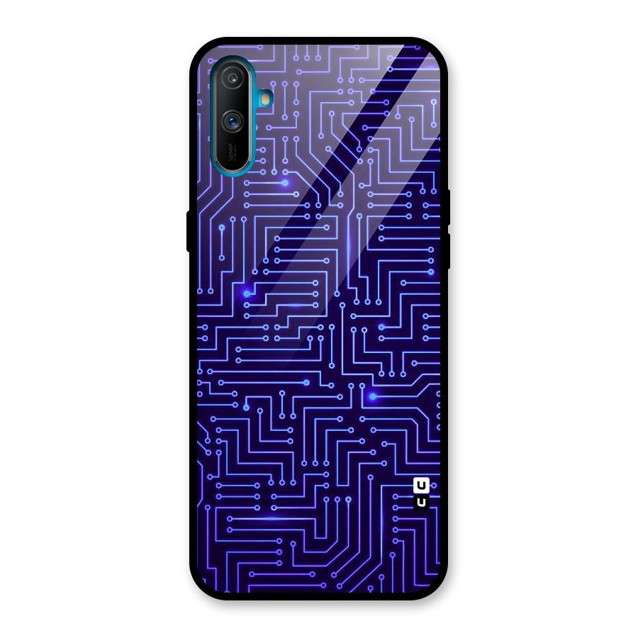 Dotting Lines Glass Back Case for Realme C3