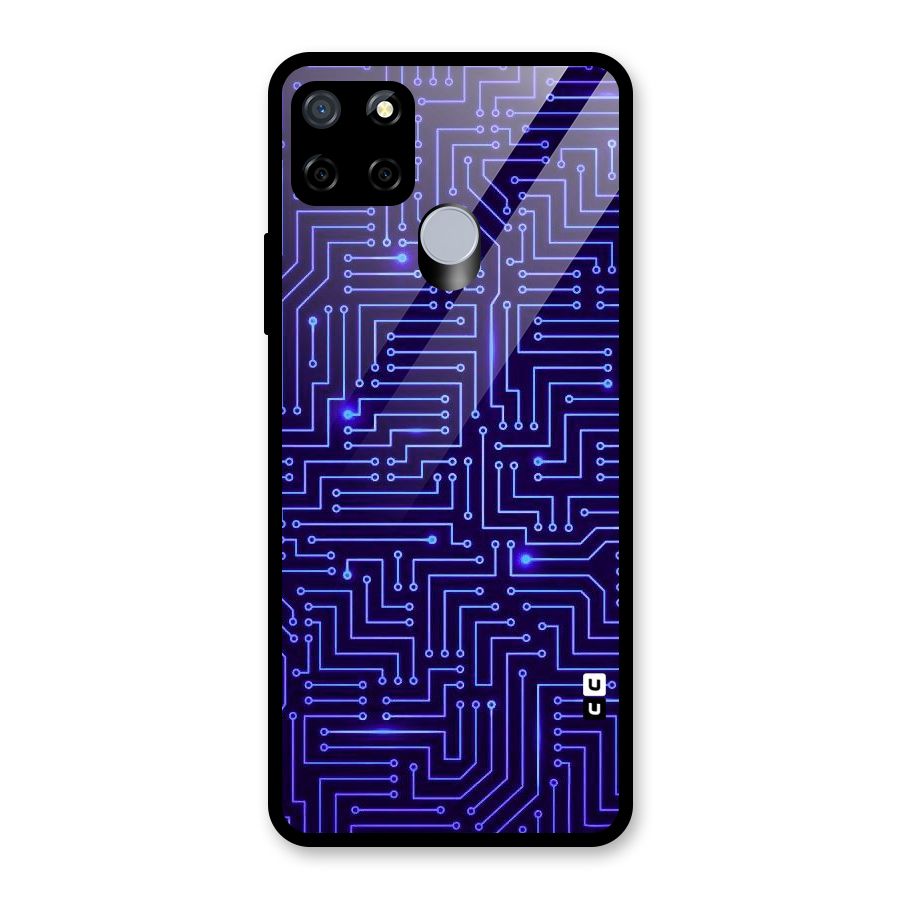 Dotting Lines Glass Back Case for Realme Narzo 20