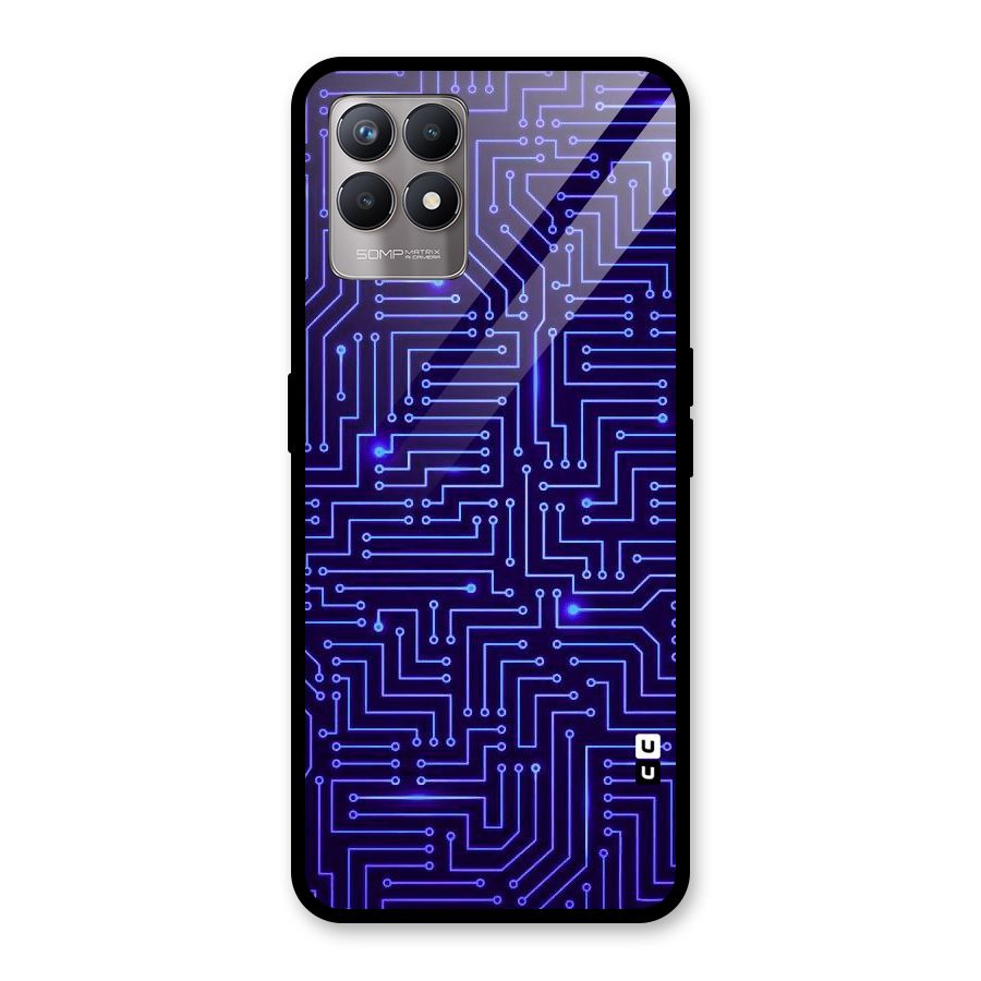 Dotting Lines Glass Back Case for Realme Narzo 50