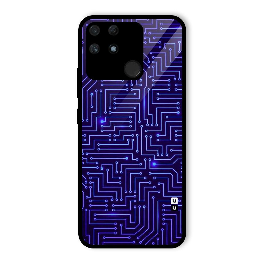 Dotting Lines Glass Back Case for Realme Narzo 50A