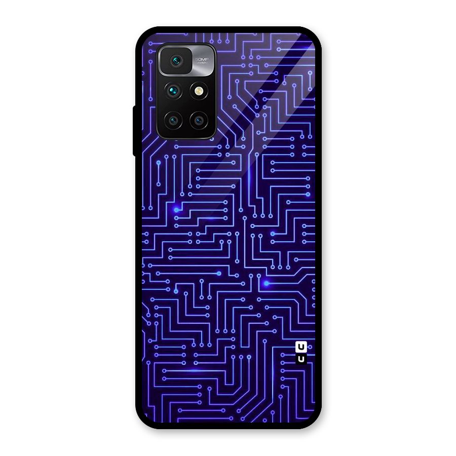 Dotting Lines Glass Back Case for Redmi 10 Prime