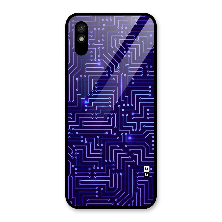 Dotting Lines Glass Back Case for Redmi 9A