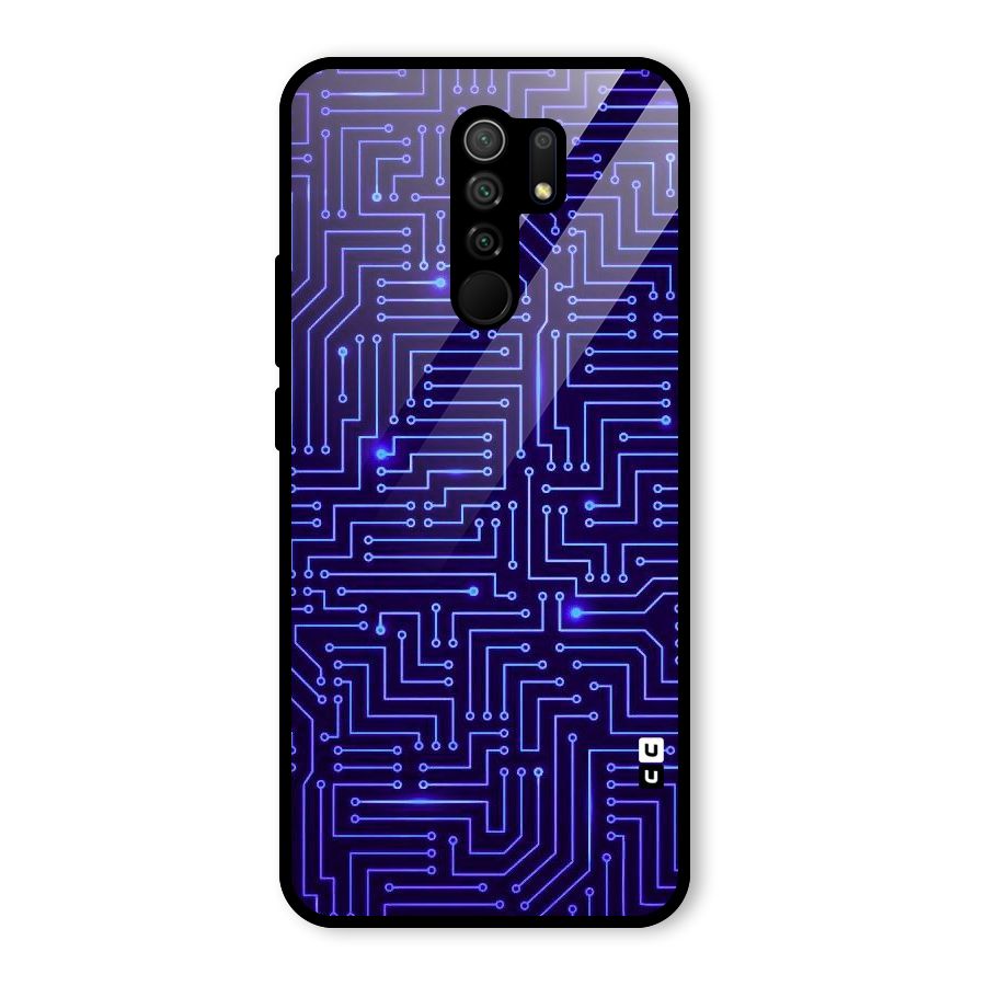 Dotting Lines Glass Back Case for Redmi 9 Prime