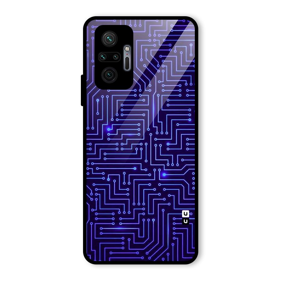 Dotting Lines Glass Back Case for Redmi Note 10 Pro