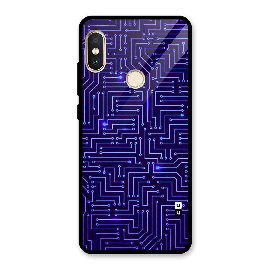 Dotting Lines Glass Back Case for Redmi Note 5 Pro