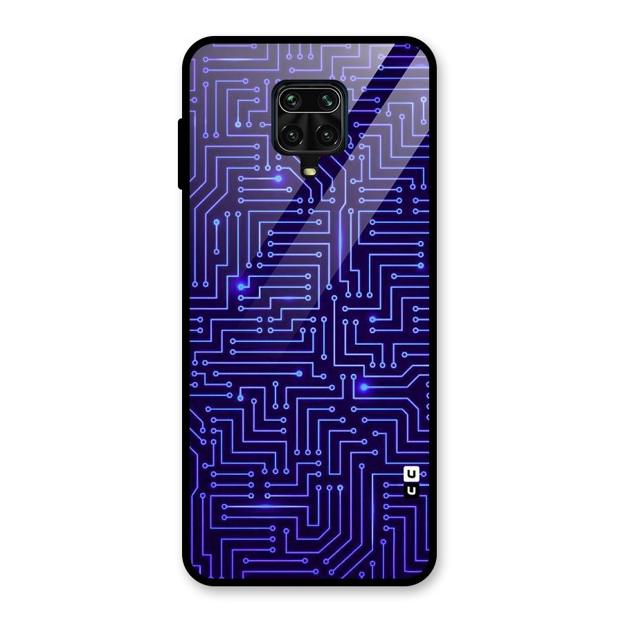 Dotting Lines Glass Back Case for Redmi Note 9 Pro