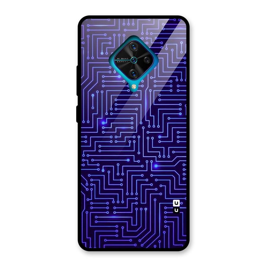Dotting Lines Glass Back Case for Vivo S1 Pro