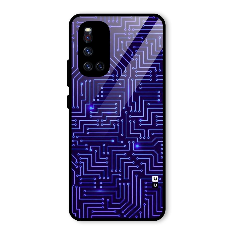 Dotting Lines Glass Back Case for Vivo V19