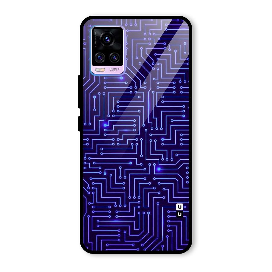 Dotting Lines Glass Back Case for Vivo V20 Pro
