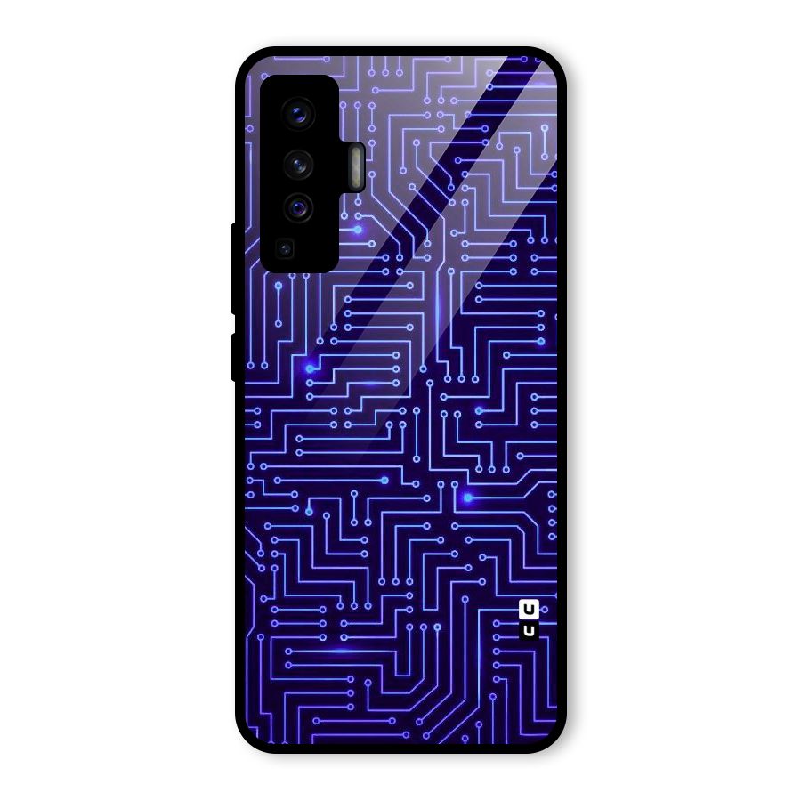 Dotting Lines Glass Back Case for Vivo X50